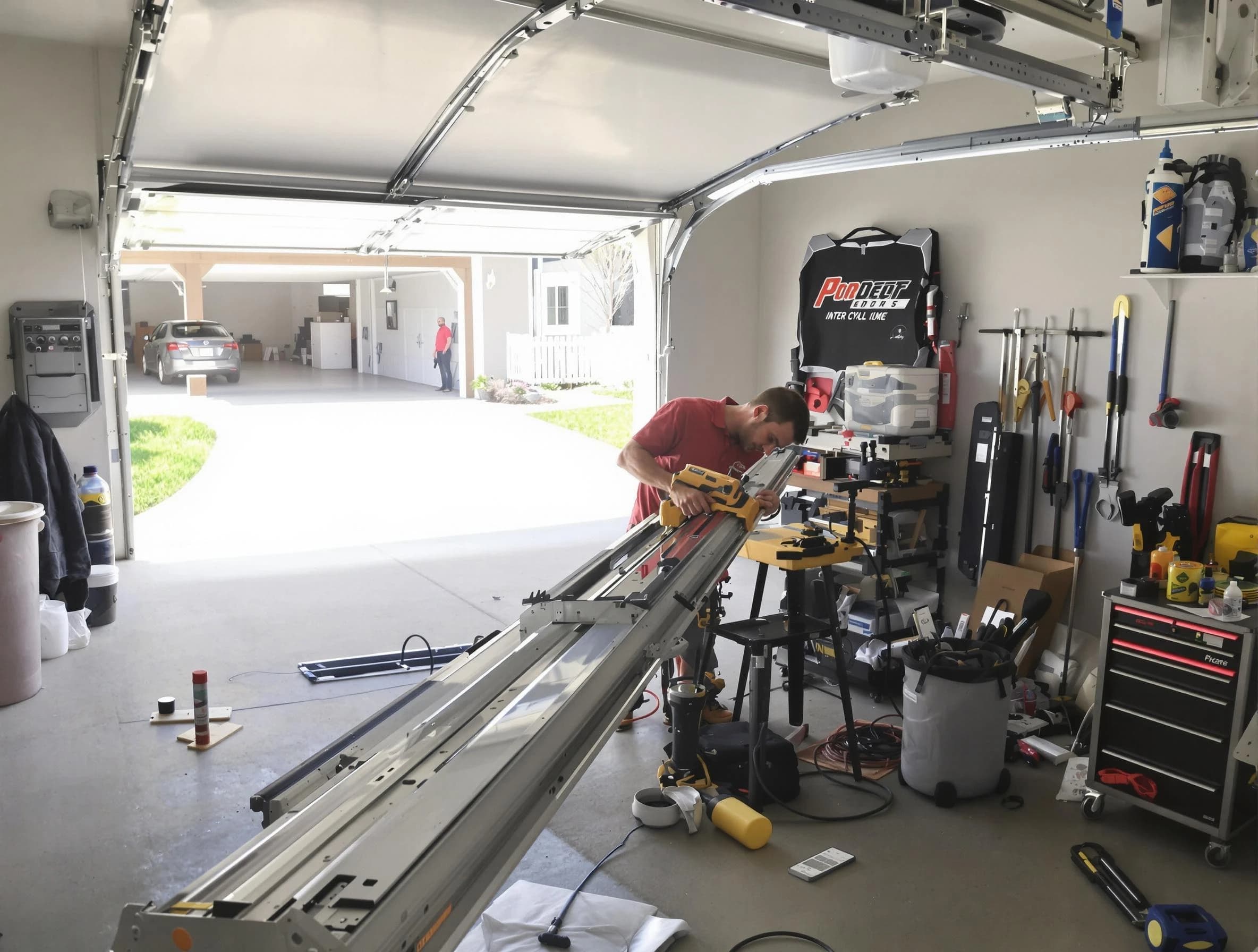 Talladega Garage Door Repair expert performing track repair in Talladega