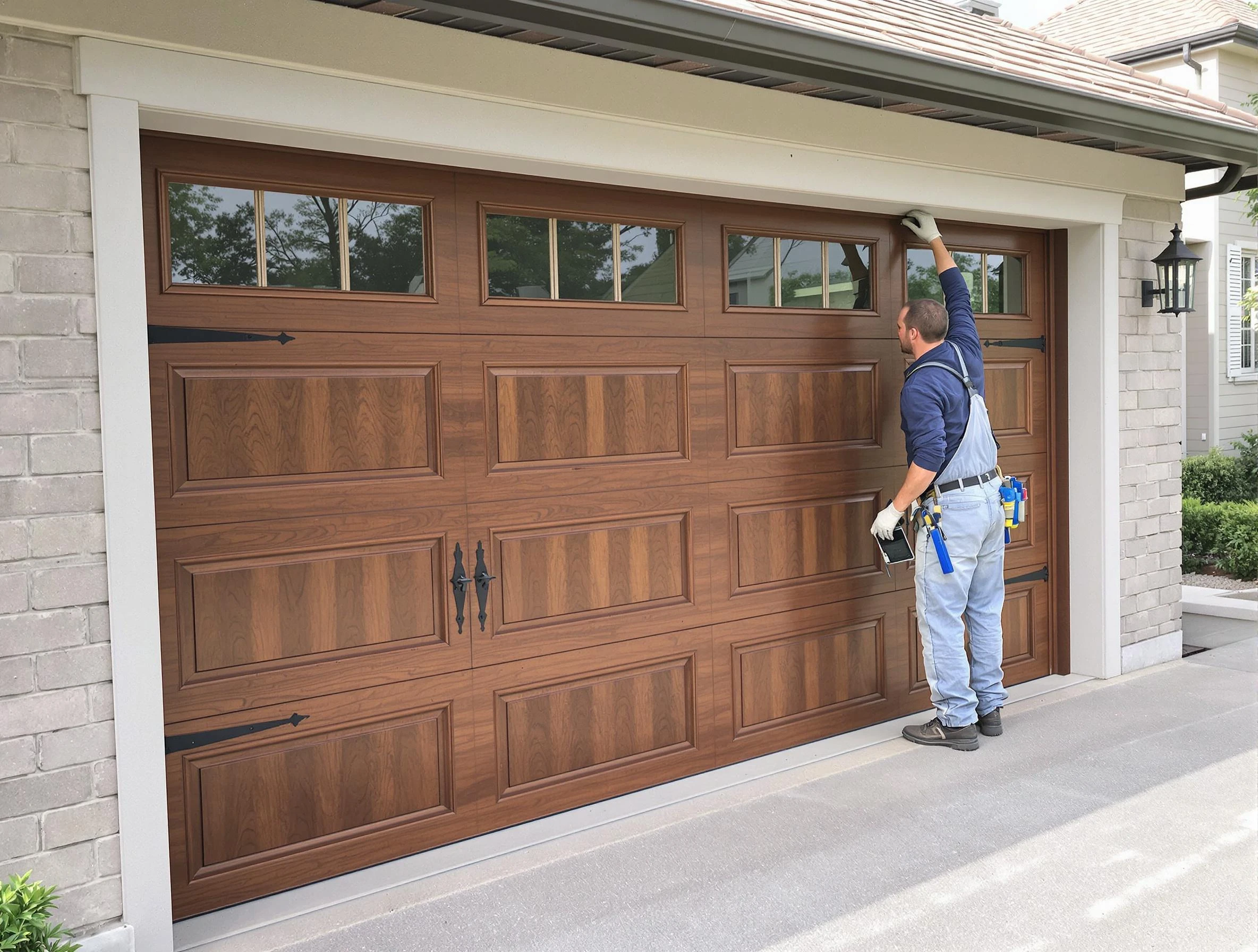 Custom garage door showcase by Talladega Garage Door Repair in Talladega