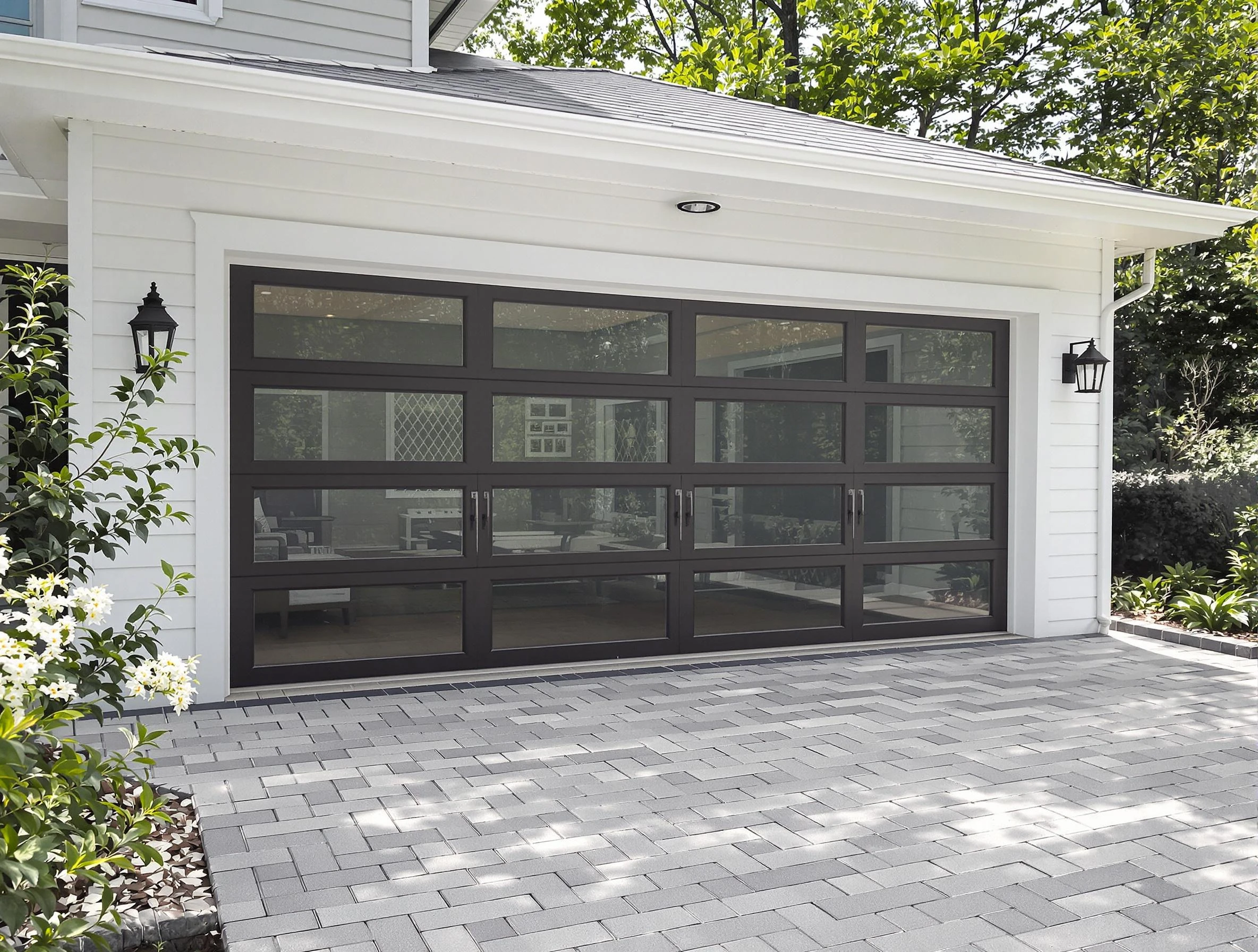 Talladega Garage Door Repair design specialist presenting custom garage door options to Talladega homeowner